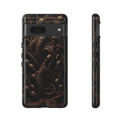 Skulls and Tentacles Phone Case – Lovecraftian Horror Design for iPhone, Samsung Galaxy, and Google Pixel Devices