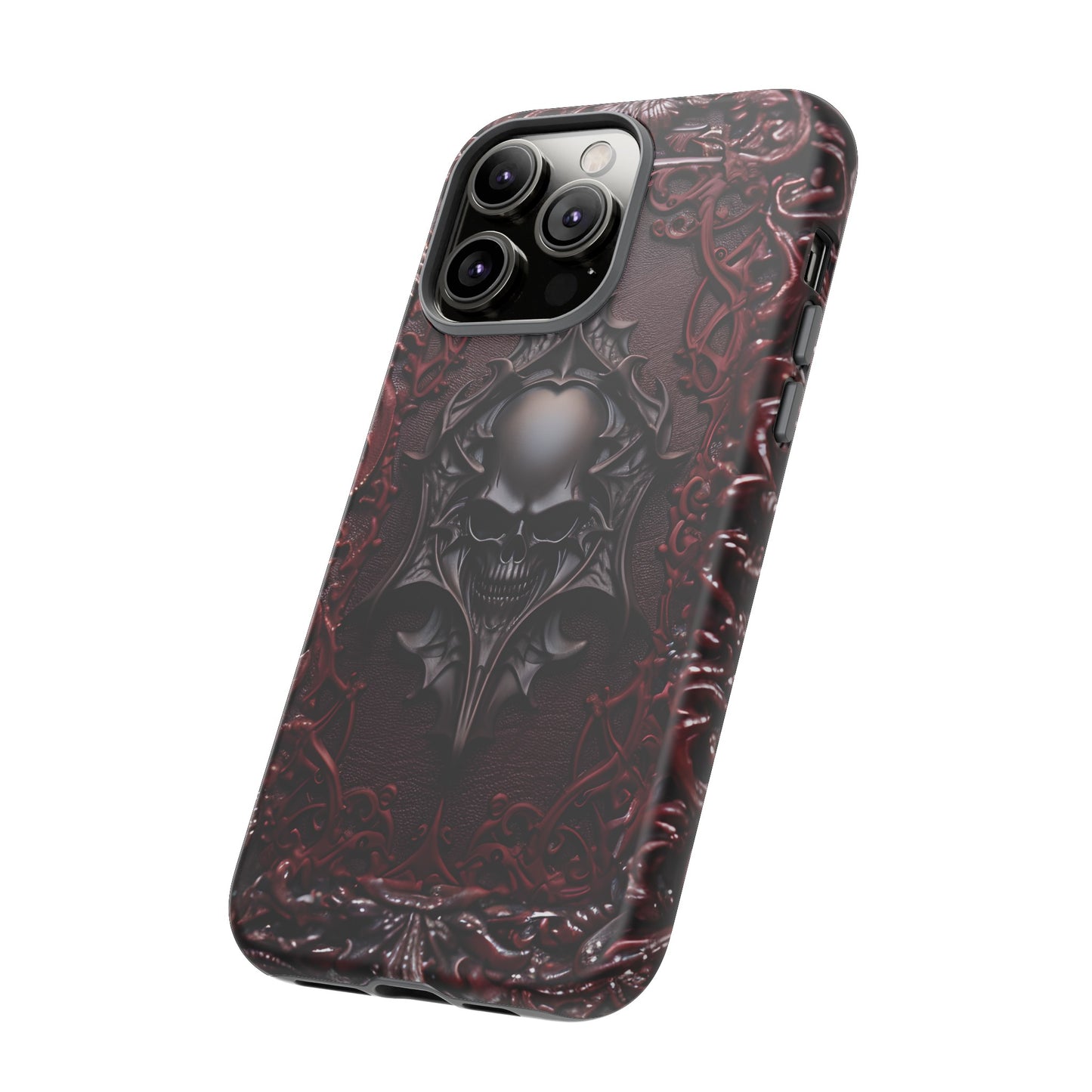 Vampiric Tough Phone Case – Gothic Skull Vampire Design for iPhone, Samsung Galaxy, and Google Pixel Devices