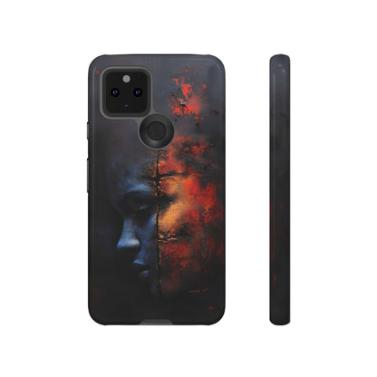 Abstract Duality Art Phone Case - Bold Modern Design