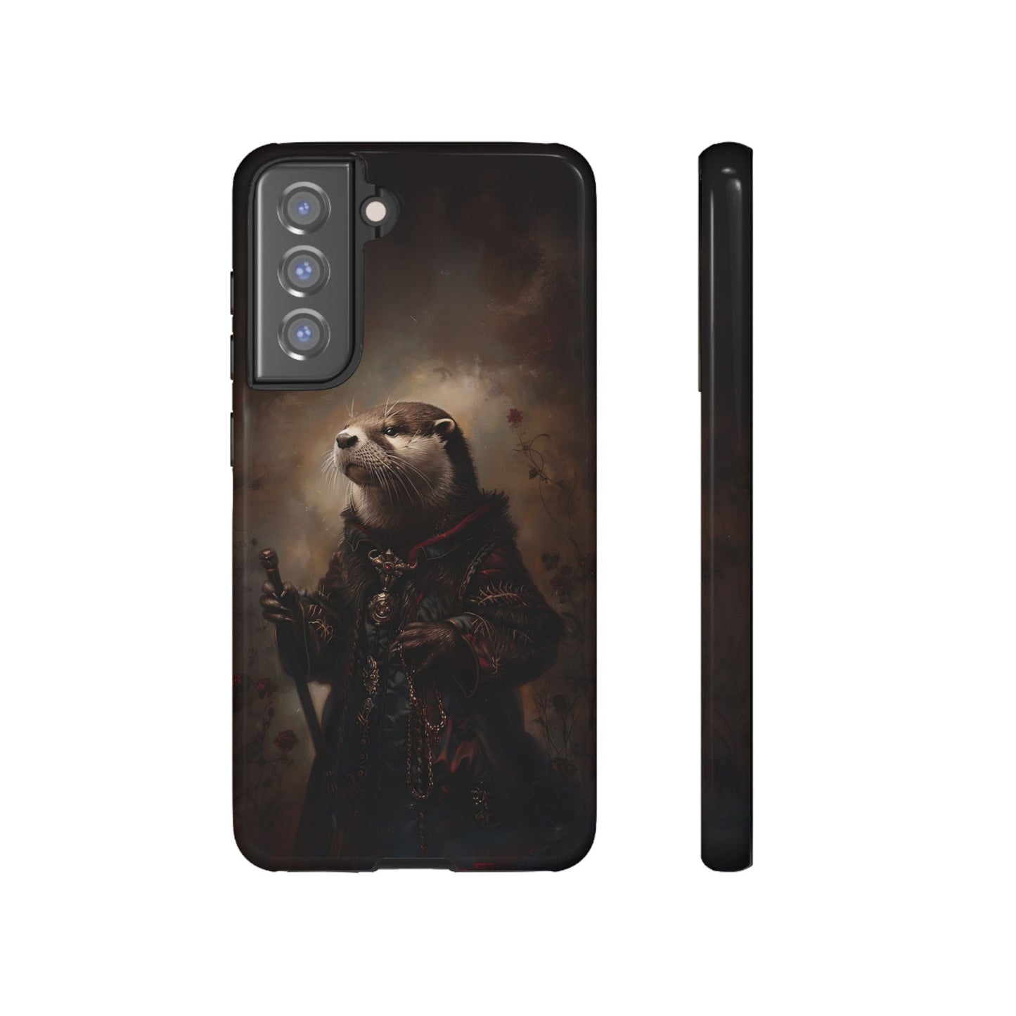 Noble Otter King Phone Case - Vintage Gothic Animal Art Design for iPhone, Samsung Galaxy, and Google Pixel Devices