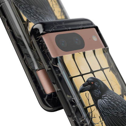 The Raven Phone Case – Edgar Allan Poe Inspired Gothic Design for iPhone, Samsung Galaxy, and Google Pixel Devices