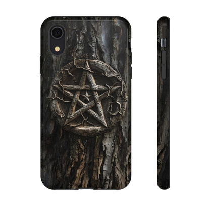 Pentacle Tree Phone Case – Wiccan Nature Magic Design for iPhone, Samsung Galaxy, and Google Pixel Devices