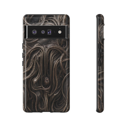 Biomechanical Horror 4 Phone Case – Futuristic Alien Design for iPhone, Samsung Galaxy, and Google Pixel Devices