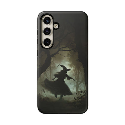 Spooky Witch Silhouette Phone Case - Halloween Dark Art Design for iPhone, Samsung Galaxy, and Google Pixel Devices