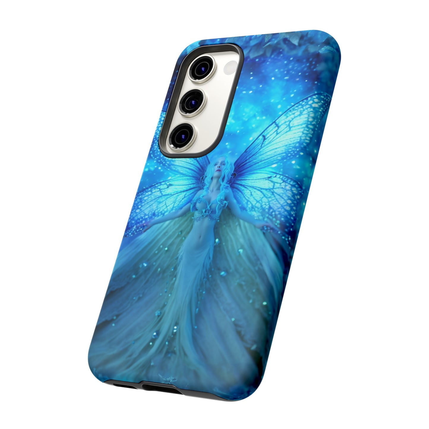 Blue Cosmic Fairy Phone Case – Enchanting Fae Design for iPhone, Samsung Galaxy, and Google Pixel Devices