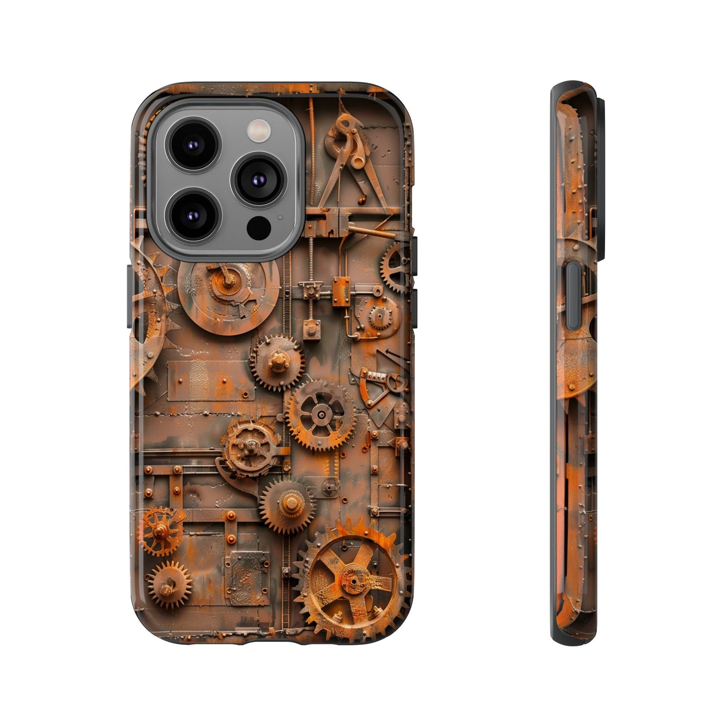 Rusted Steampunk Gearworks Phone Case for iPhone, Samsung Galaxy, and Google Pixel Devices