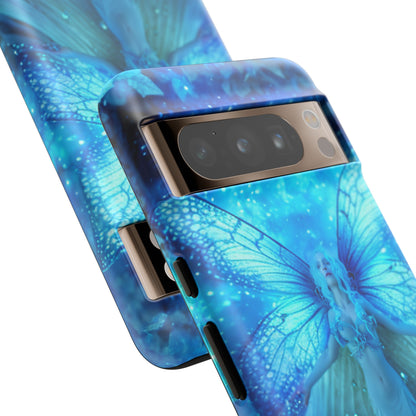 Blue Cosmic Fairy Phone Case – Enchanting Fae Design for iPhone, Samsung Galaxy, and Google Pixel Devices