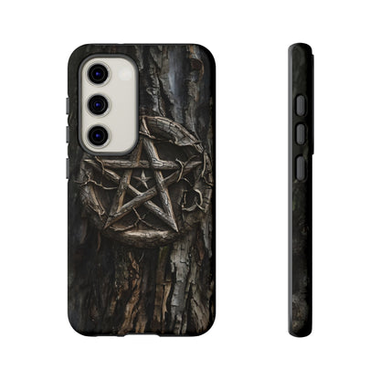 Pentacle Tree Phone Case – Wiccan Nature Magic Design for iPhone, Samsung Galaxy, and Google Pixel Devices