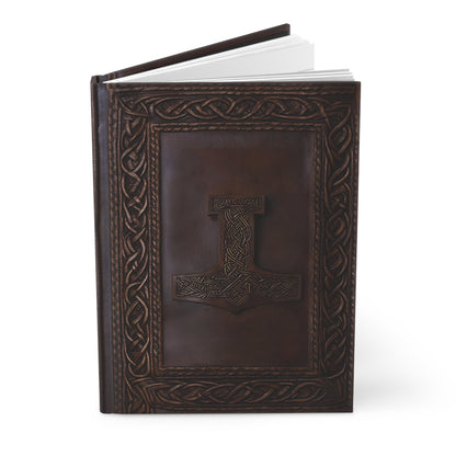 Mjölnir Hardcover Notebook – Norse Mythology Journal with Thor's Hammer Design for Writing and Sketching