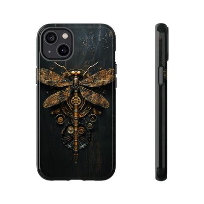 Steampunk Dragonfly Phone Case - Intricate Gear Design for iPhone, Samsung Galaxy, Google Pixel Devices