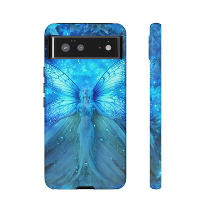 Blue Cosmic Fairy Phone Case – Enchanting Fae Design for iPhone, Samsung Galaxy, and Google Pixel Devices