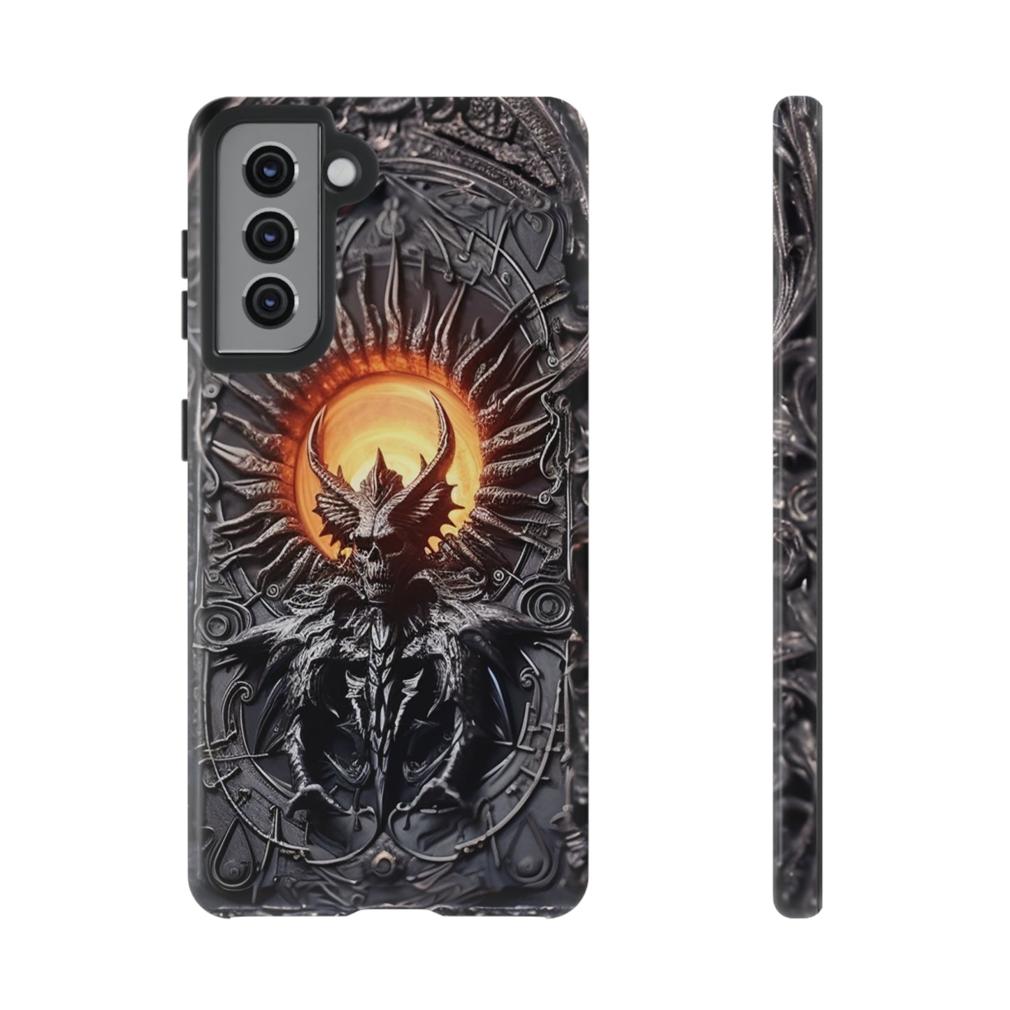 Skeletal Demonic King Phone Case – Ornate Gothic Design for iPhone, Samsung Galaxy, and Google Pixel Devices