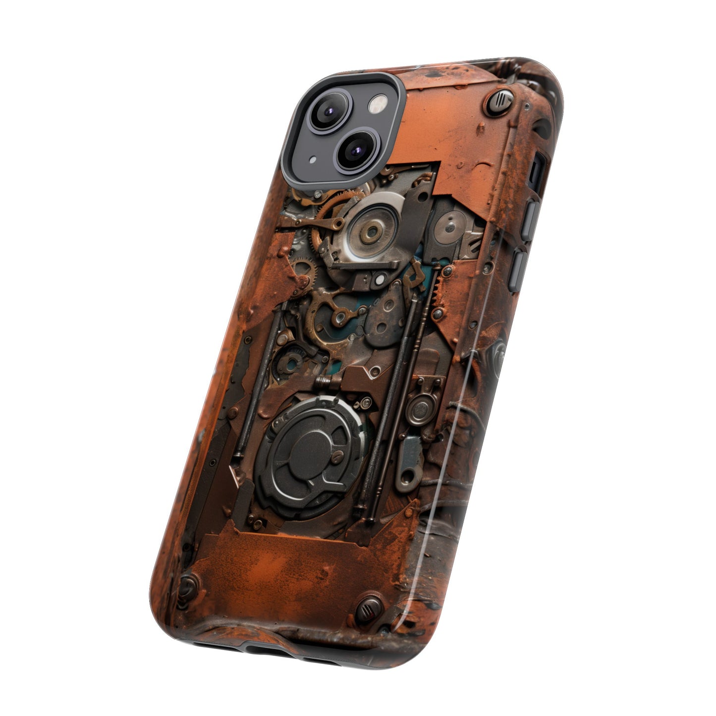 Rusted Mechanisms Phone Case – Steampunk Metal Gear Design for iPhone, Samsung Galaxy, and Google Pixel Devices