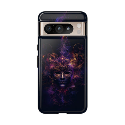 Elegant Masquerade Mask Phone Case for iPhone, Samsung Galaxy, and Google Pixel Devices - Mystical Design