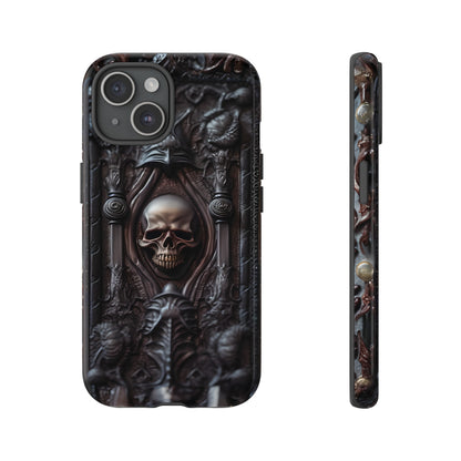 Dark Grimoire of Death Tough Phone Case – Gothic Skull Vampiric Design for iPhone, Samsung Galaxy, and Google Pixel Devices