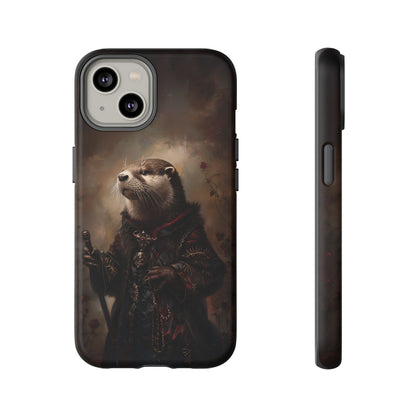 Noble Otter King Phone Case - Vintage Gothic Animal Art Design for iPhone, Samsung Galaxy, and Google Pixel Devices