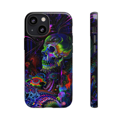 Psychedelic Skull Phone Case – Vibrant Pastel Design for iPhone, Samsung Galaxy, and Google Pixel Devices