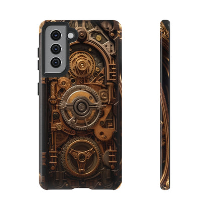 Gearworks Tough Phone Case – Steampunk Clockwork Design for iPhone, Samsung Galaxy, and Google Pixel Devices