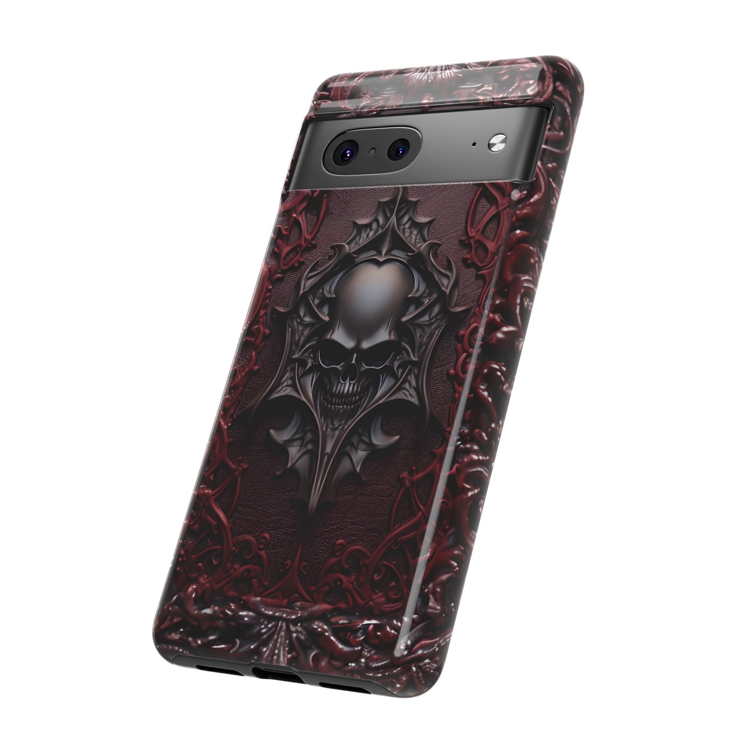 Vampiric Tough Phone Case – Gothic Skull Vampire Design for iPhone, Samsung Galaxy, and Google Pixel Devices