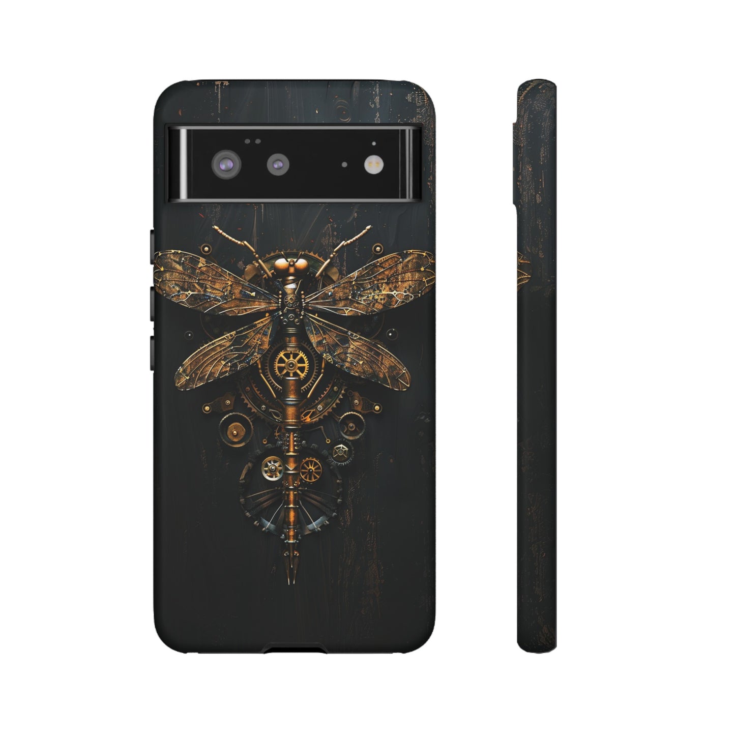 Steampunk Dragonfly Phone Case - Intricate Gear Design for iPhone, Samsung Galaxy, Google Pixel Devices