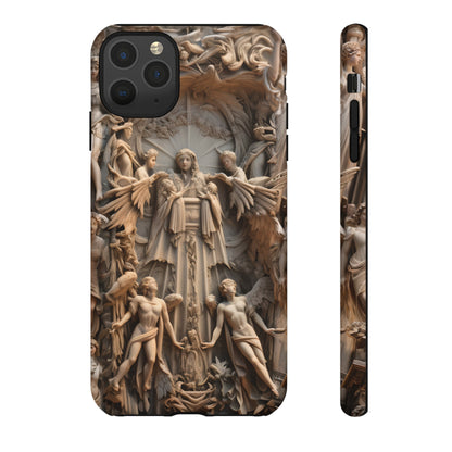 Angelic Statue Phone Case – Heavenly Gothic Marble Design for iPhone, Samsung Galaxy, and Google Pixel Devices