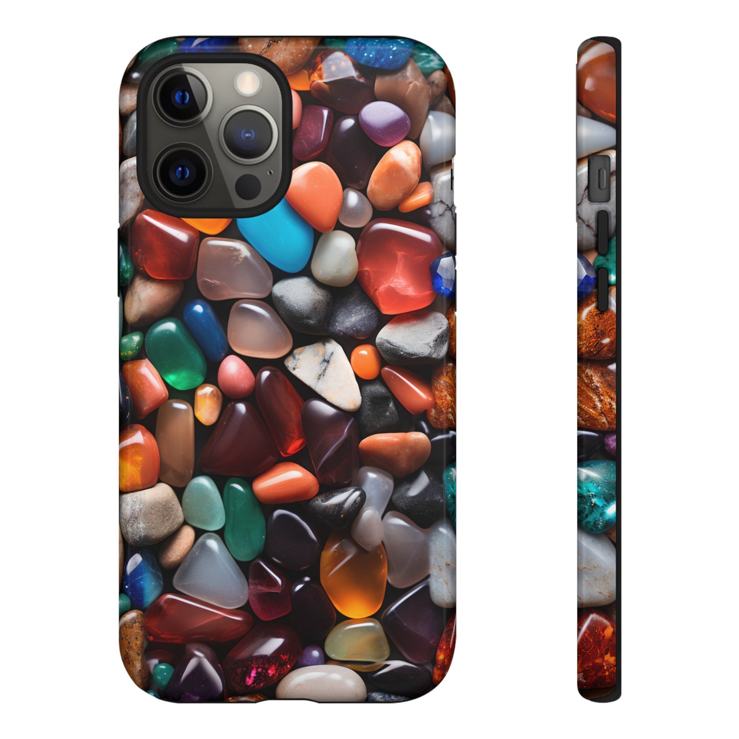 Colorful Stones Phone Case – Vibrant Polished Gemstone Design for iPhone, Samsung Galaxy, and Google Pixel Devices