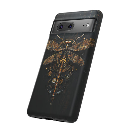 Steampunk Dragonfly Phone Case - Intricate Gear Design for iPhone, Samsung Galaxy, Google Pixel Devices