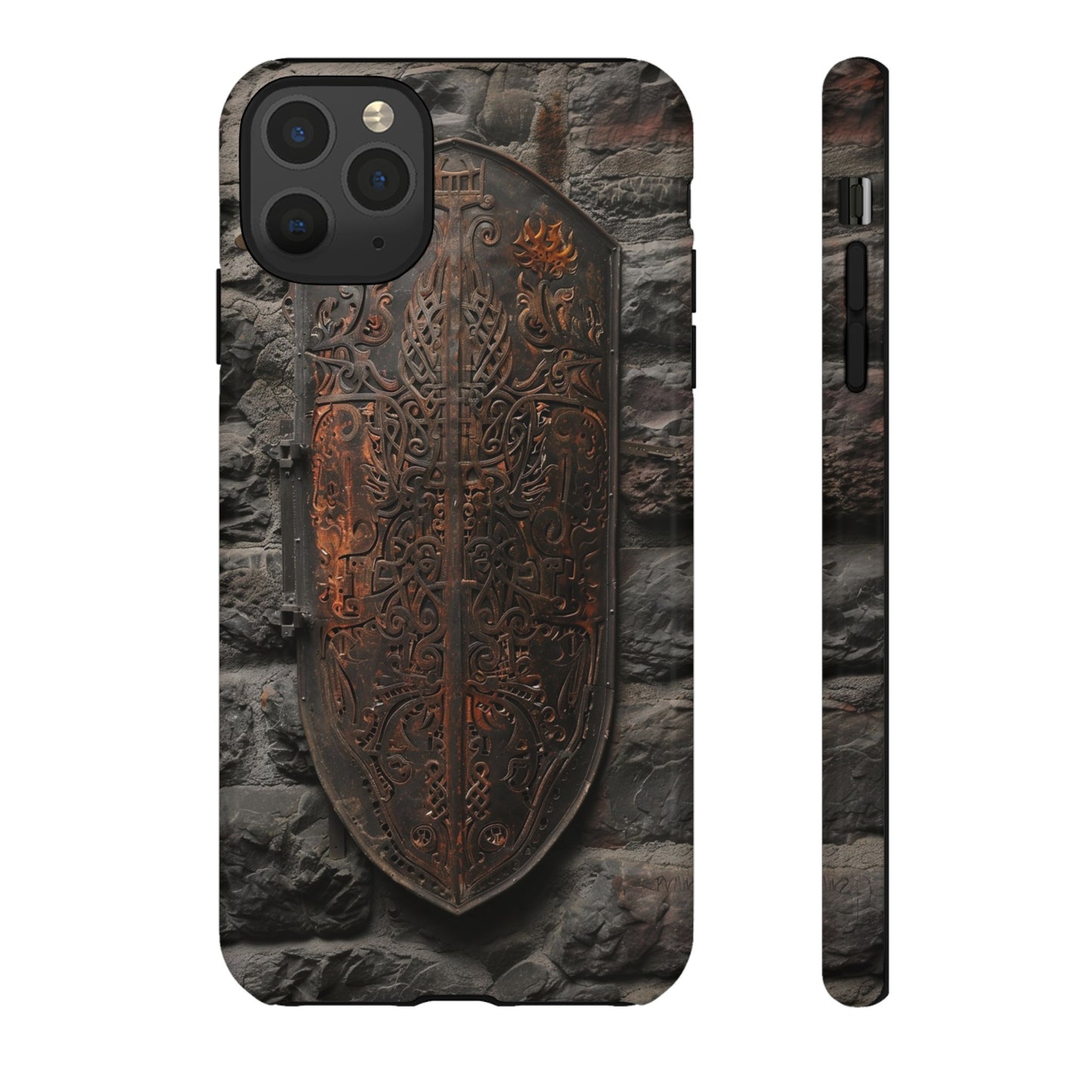 Medieval Shield Phone Case - Ornate Ancient Armor Design for iPhone and Samsung Galaxy Devices