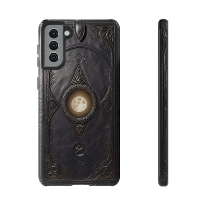 Moon Case Tough Phone Case – Fantasy Art Leather Book Design for iPhone, Samsung Galaxy, and Google Pixel Devices