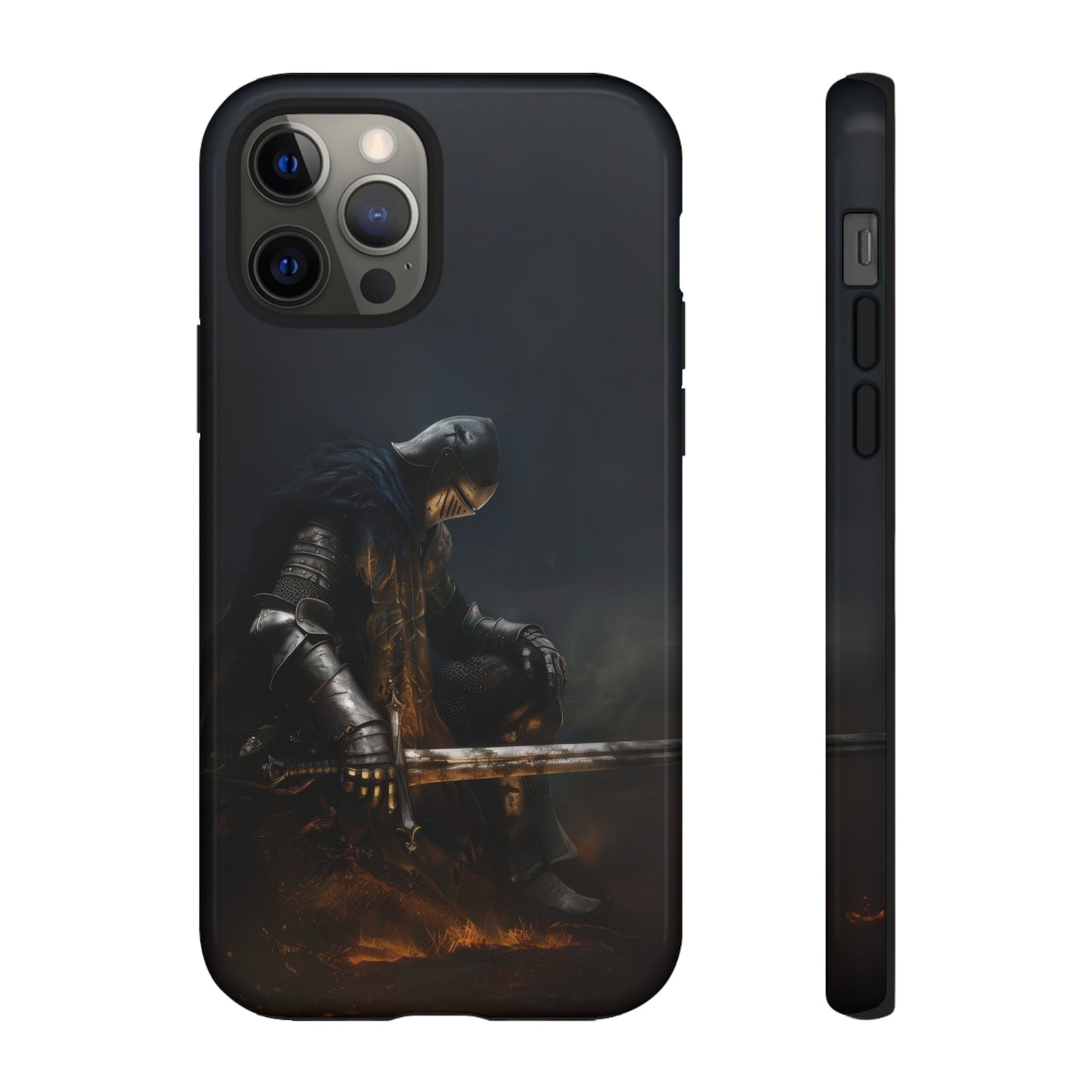 Dark Knight of the Abyss Phone Case - iPhone, Samsung Galaxy, Google Pixel - Epic Medieval Warrior Art, Protective Case, Fantasy Art