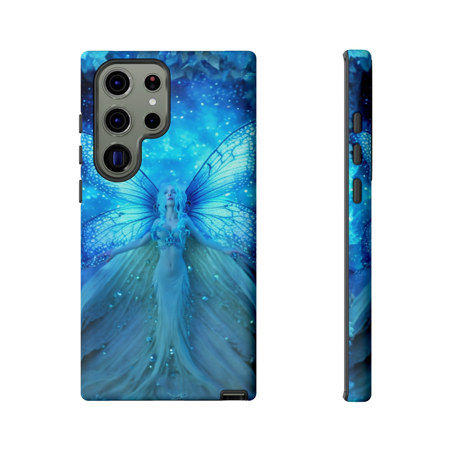 Blue Cosmic Fairy Phone Case – Enchanting Fae Design for iPhone, Samsung Galaxy, and Google Pixel Devices