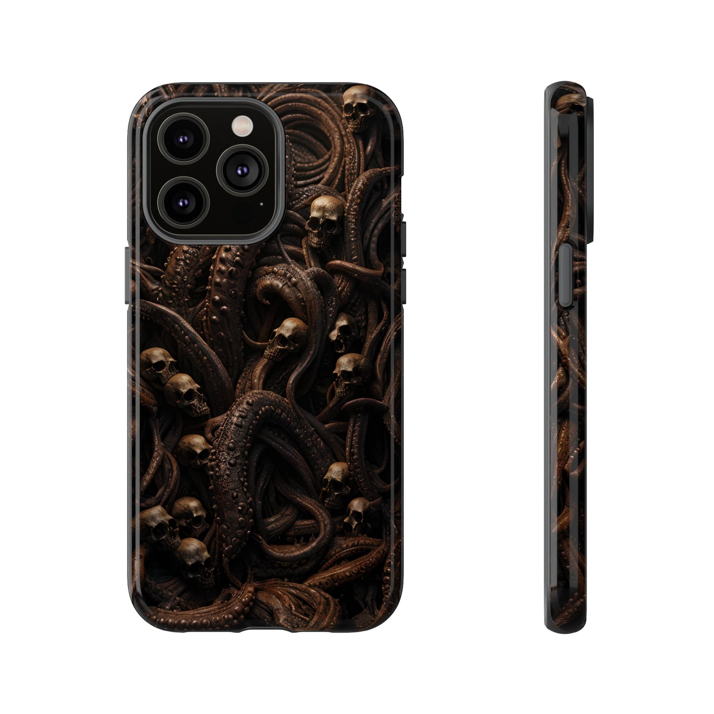 Skulls and Tentacles Phone Case – Lovecraftian Horror Design for iPhone, Samsung Galaxy, and Google Pixel Devices