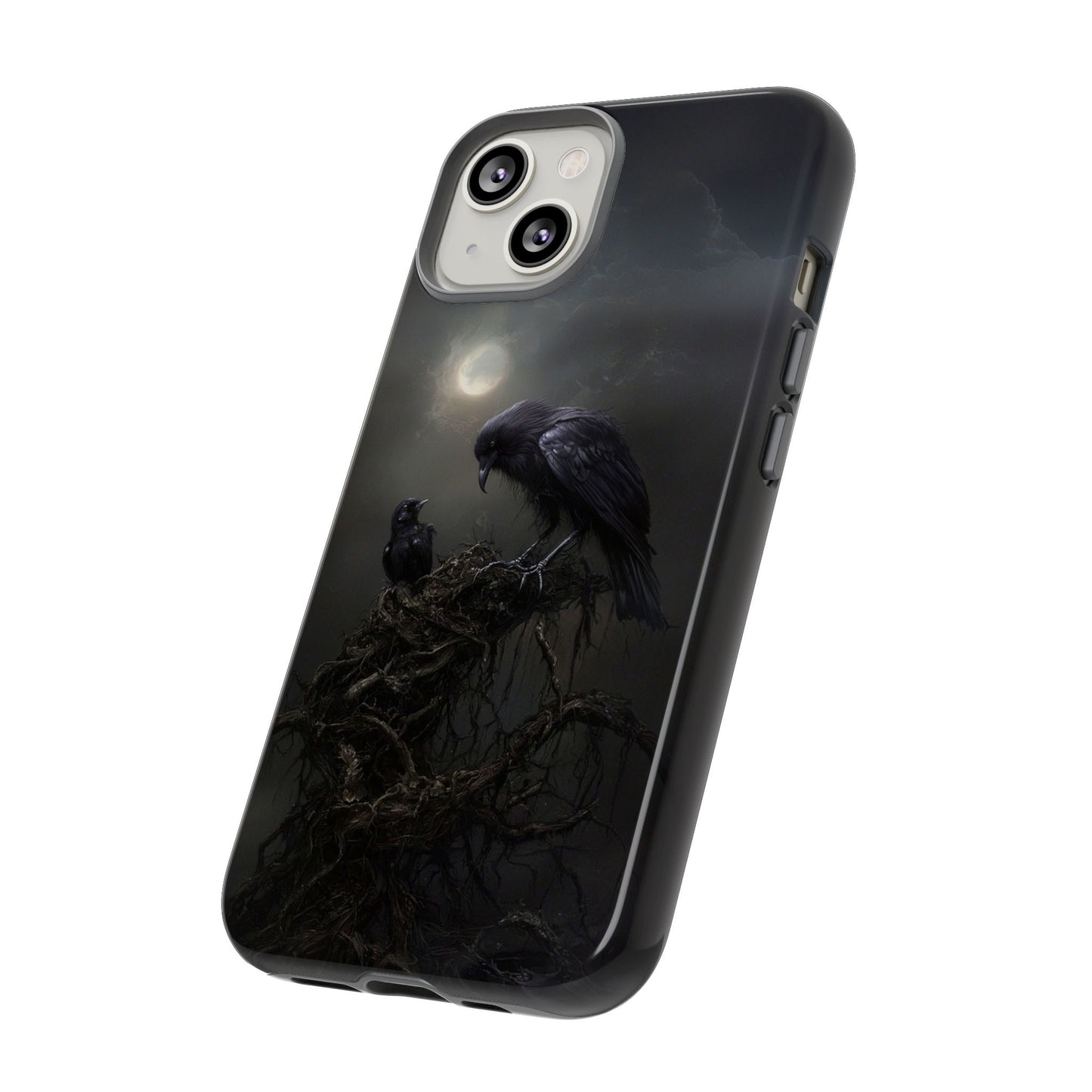 Gothic Raven Phone Case - Dark Crow Art for iPhone, Samsung Galaxy, and Google Pixel Devices