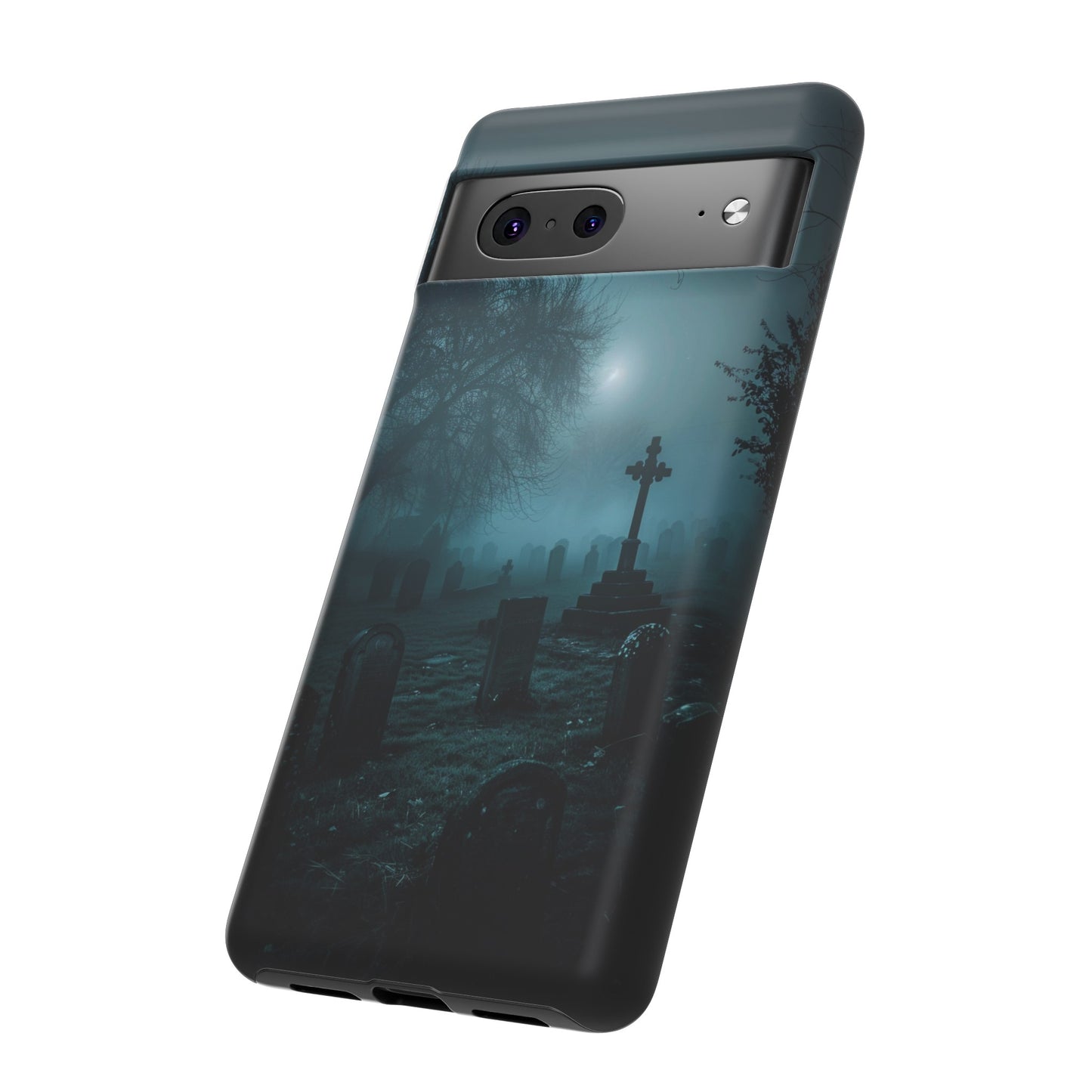 Graveyard at Night Phone Case – Eerie Cemetery Design for iPhone, Samsung Galaxy, and Google Pixel Devices