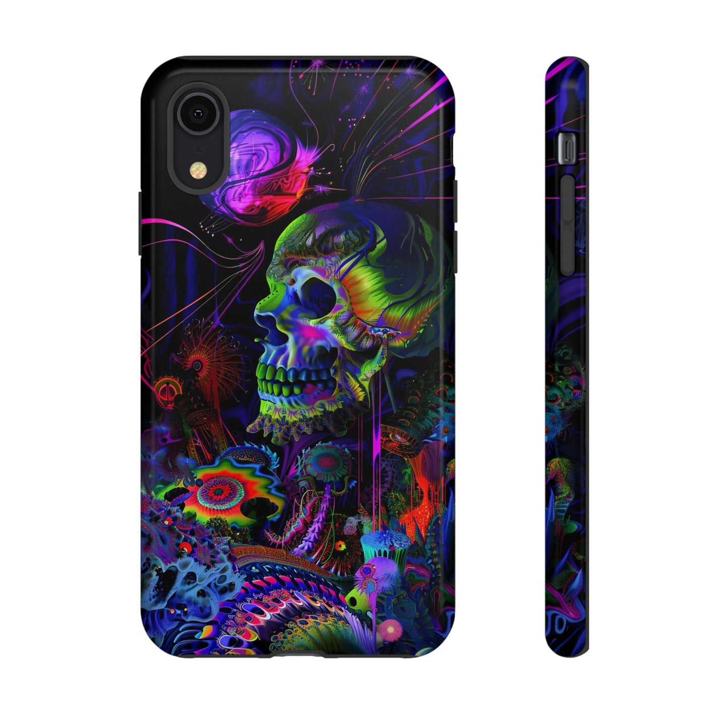 Psychedelic Skull Phone Case – Vibrant Pastel Design for iPhone, Samsung Galaxy, and Google Pixel Devices