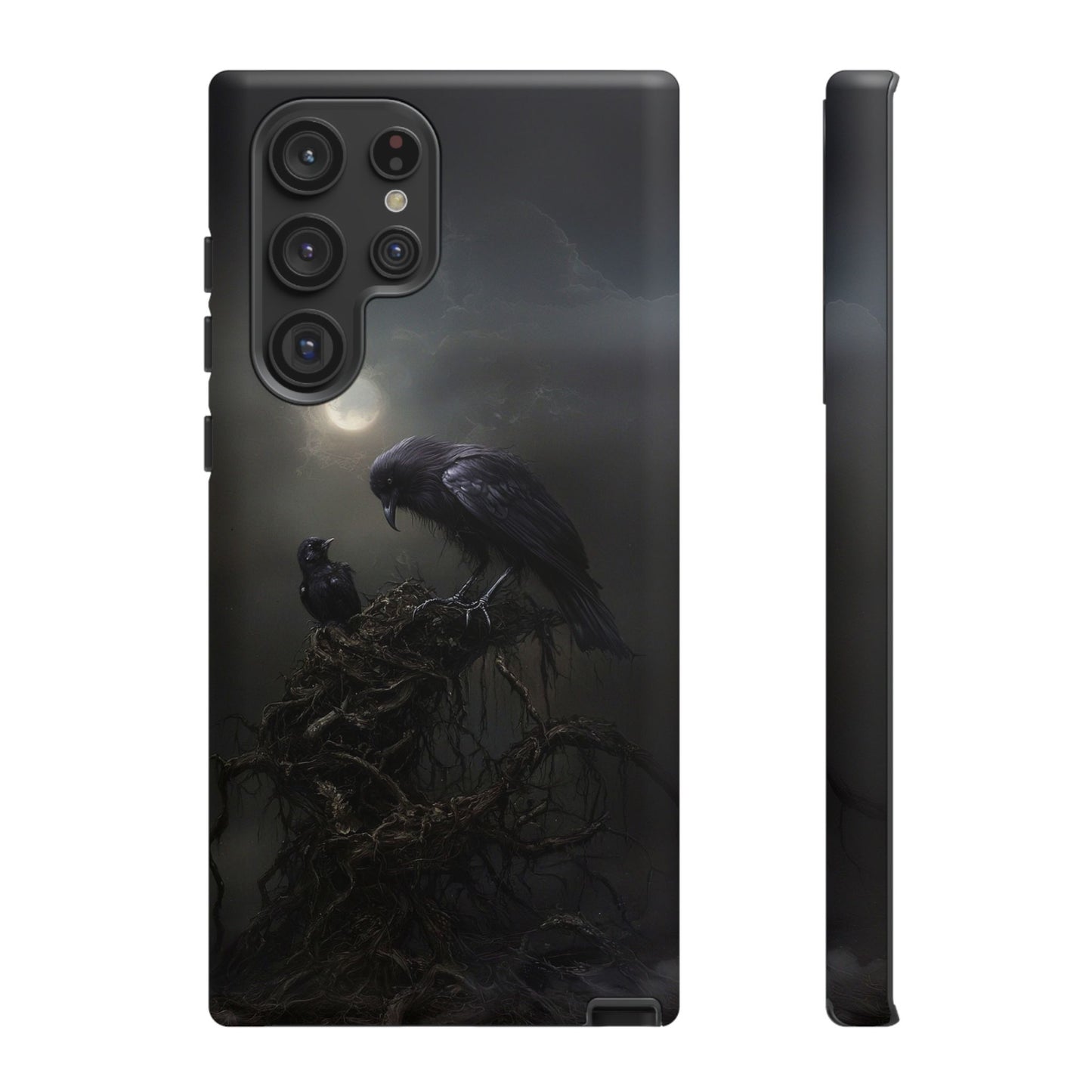 Gothic Raven Phone Case - Dark Crow Art for iPhone, Samsung Galaxy, and Google Pixel Devices