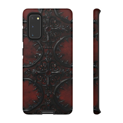 Vampiric Leather Phone Case for iPhone, Samsung Galaxy, and Google Pixel Devices - Gothic Ornate Design