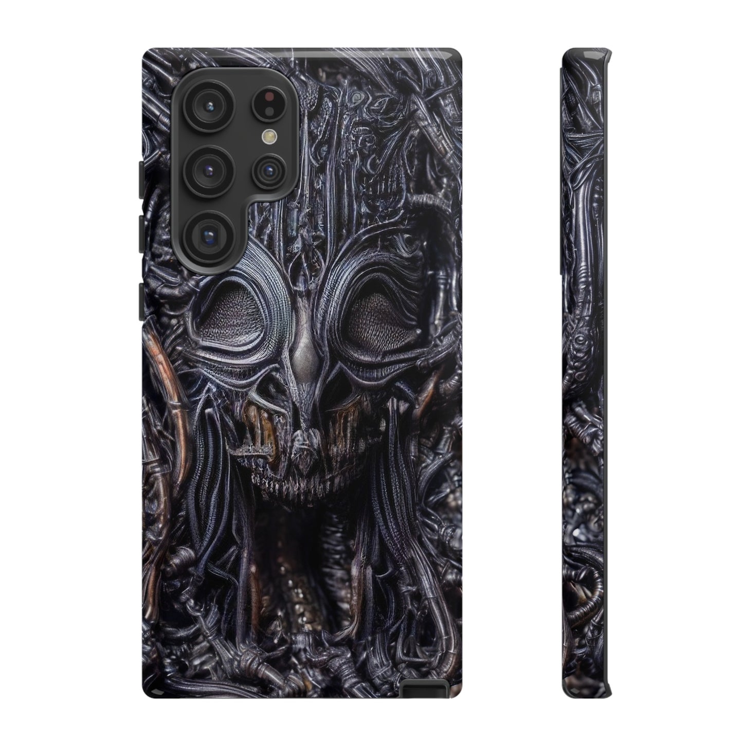 Biomechanical Horror 2 Phone Case – Futuristic Alien Horror Design for iPhone, Samsung Galaxy, and Google Pixel Devices