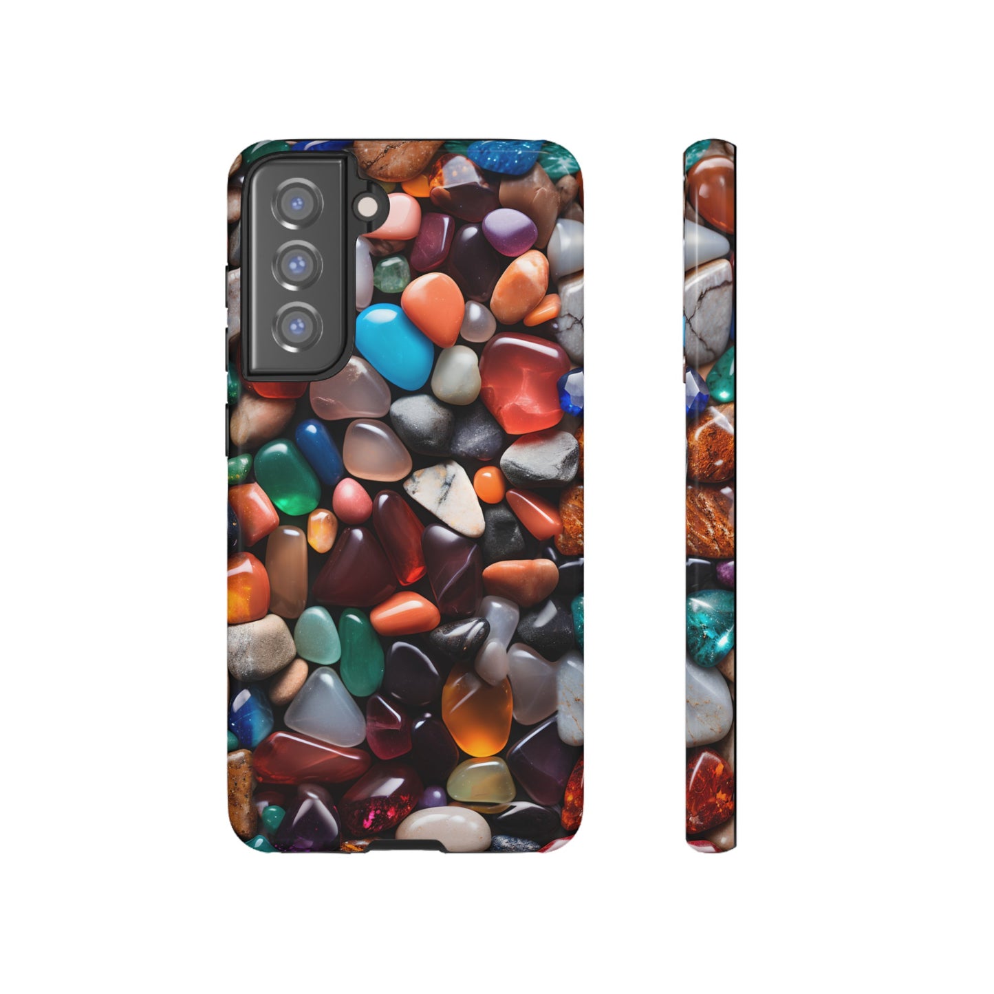 Colorful Stones Phone Case – Vibrant Polished Gemstone Design for iPhone, Samsung Galaxy, and Google Pixel Devices