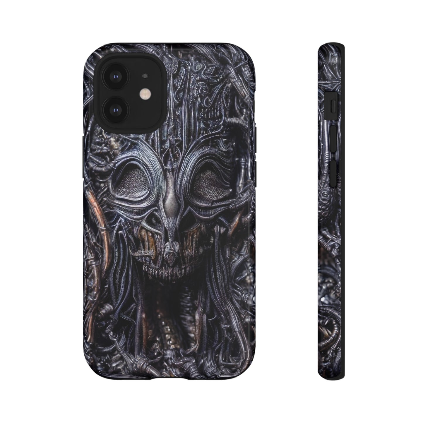 Biomechanical Horror 2 Phone Case – Futuristic Alien Horror Design for iPhone, Samsung Galaxy, and Google Pixel Devices