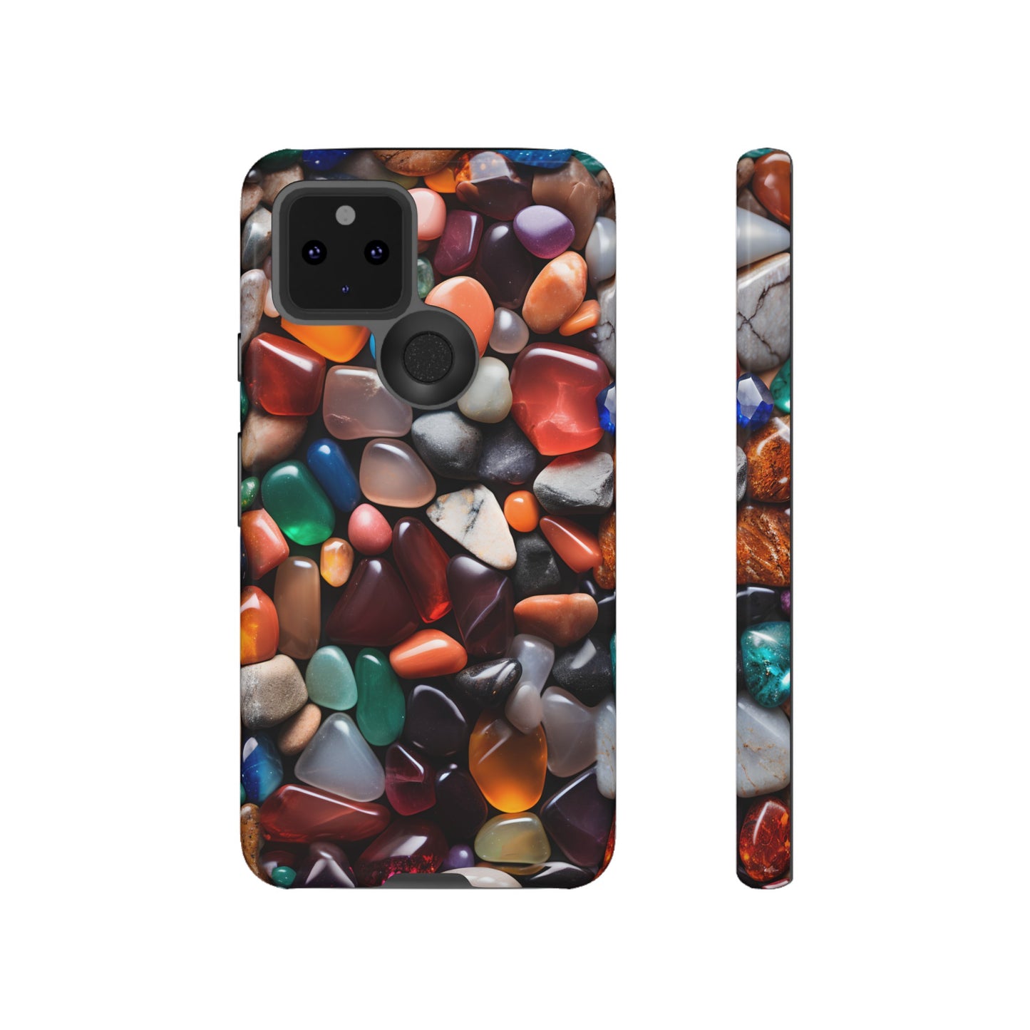 Colorful Stones Phone Case – Vibrant Polished Gemstone Design for iPhone, Samsung Galaxy, and Google Pixel Devices