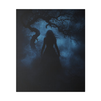 Haunting Silhouette - Dark Art Canvas Print - Mystical Gothic Home Decor