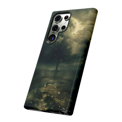 The Tree of Desolation Phone Case – Dark Fantasy Gothic Art with Full Moon for iPhone, Samsung Galaxy, and Google Pixel Devices