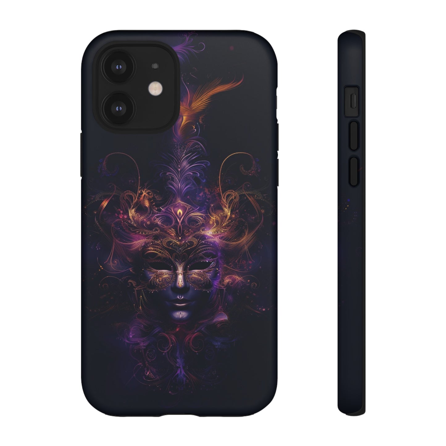 Elegant Masquerade Mask Phone Case for iPhone, Samsung Galaxy, and Google Pixel Devices - Mystical Design