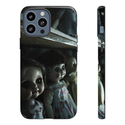 Creepy Dolls Phone Case – Eerie Vintage Doll Design for iPhone, Samsung Galaxy, and Google Pixel Devices