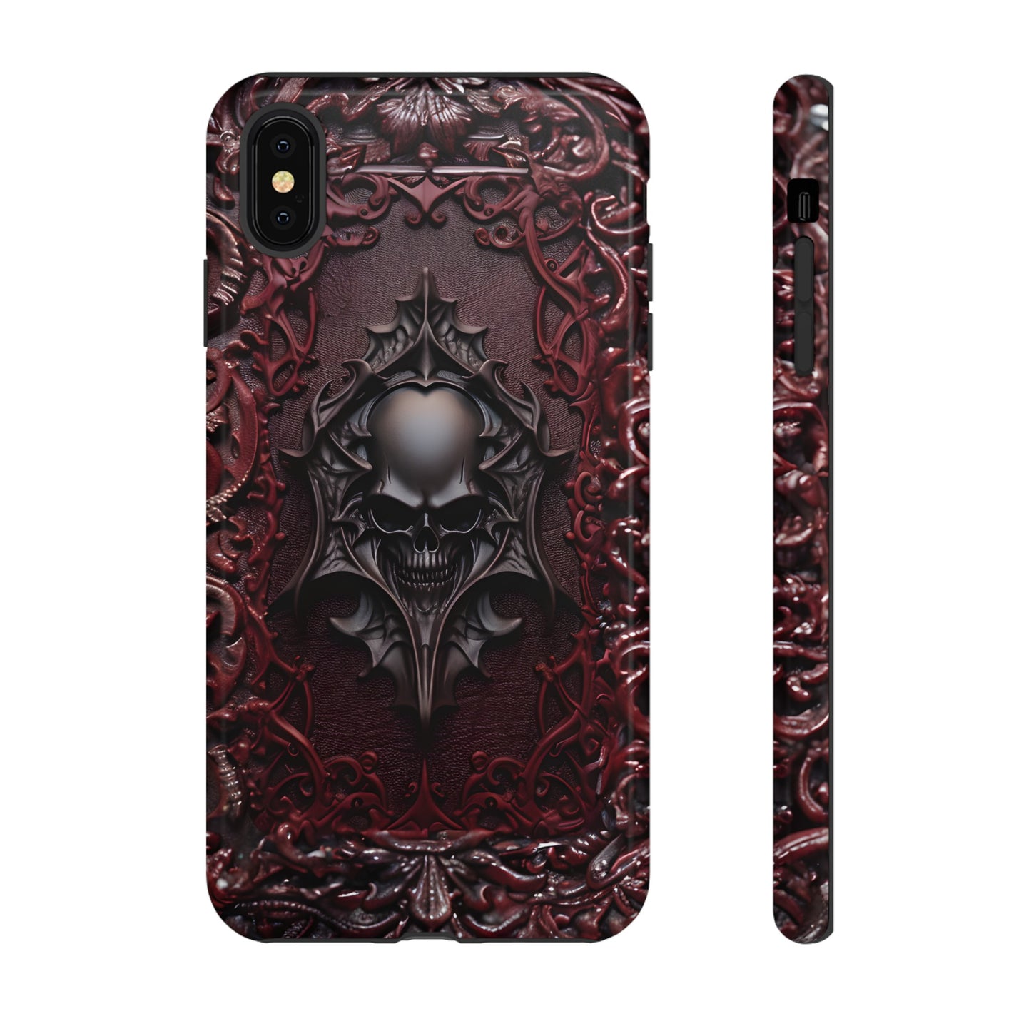 Vampiric Tough Phone Case – Gothic Skull Vampire Design for iPhone, Samsung Galaxy, and Google Pixel Devices