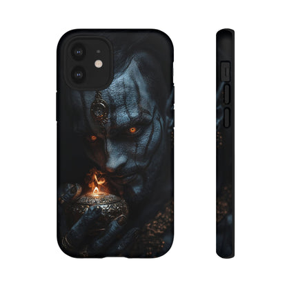 Dark Djinn Warrior Phone Case - Intricate Fantasy Art Protective Cover for iPhone, Samsung Galaxy, and Google Pixel Devices