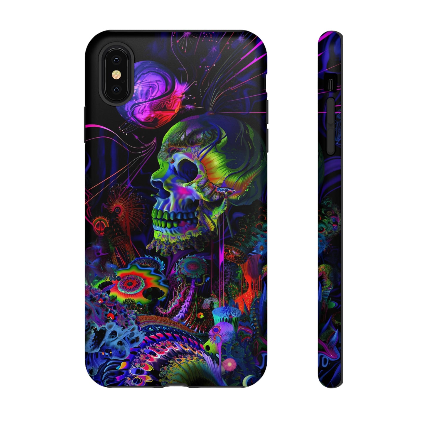 Psychedelic Skull Phone Case – Vibrant Pastel Design for iPhone, Samsung Galaxy, and Google Pixel Devices