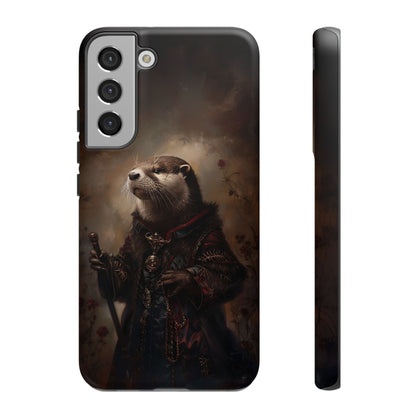 Noble Otter King Phone Case - Vintage Gothic Animal Art Design for iPhone, Samsung Galaxy, and Google Pixel Devices