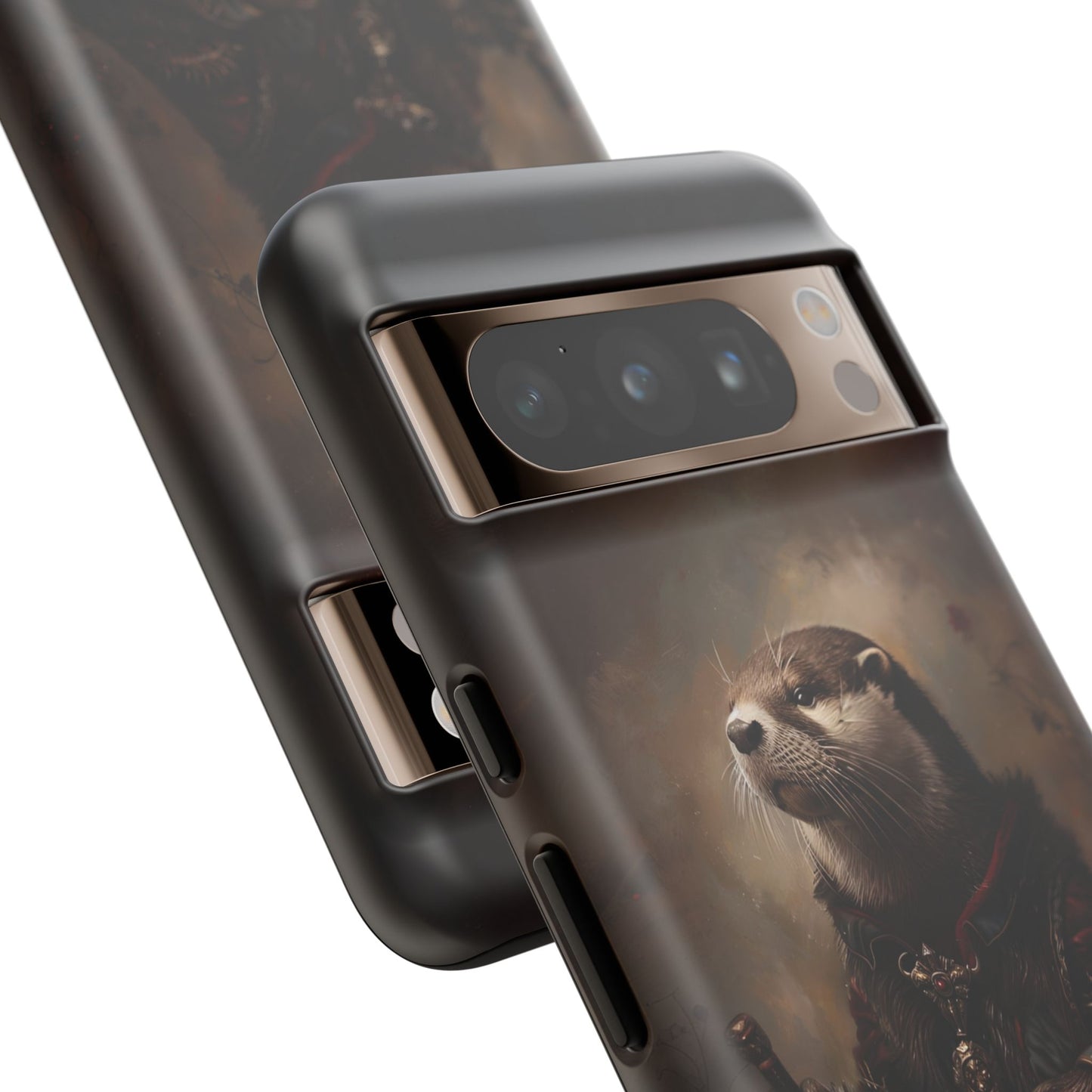 Noble Otter King Phone Case - Vintage Gothic Animal Art Design for iPhone, Samsung Galaxy, and Google Pixel Devices